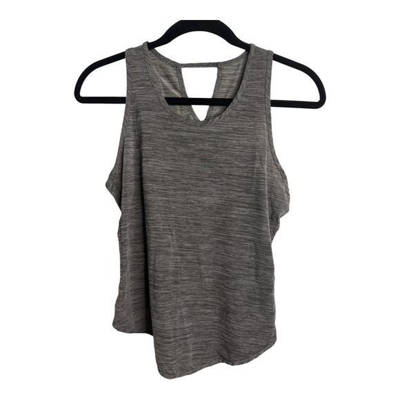 Halara‎ Back Curved Hem Sleeveless Yoga Tank Top in Deep Gray Texture Small NWT - Picture 4 of 8